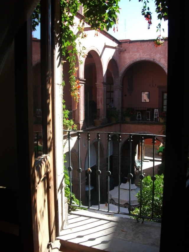 San Miguel de Allende - view out of my hotel balcony door